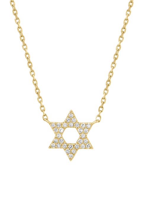 Diamond Star of David Necklace