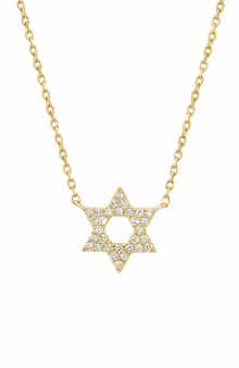 Diamond Star of David Necklace