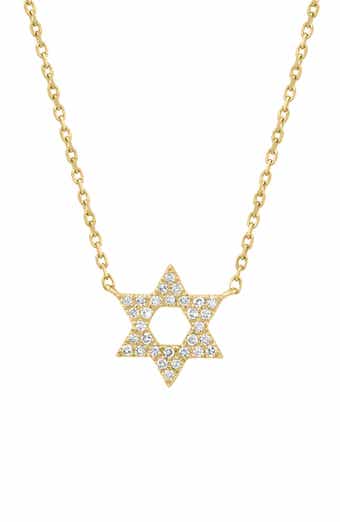 Diamond Star of David Necklace