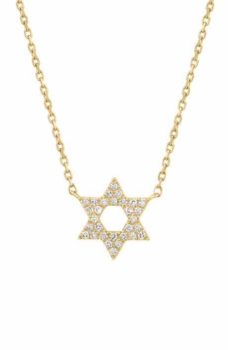 Diamond Star of David Necklace