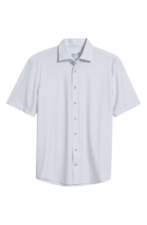 Johnnie-o Spielman Hangin' Out Short Sleeve Knit Button-up Shirt In White