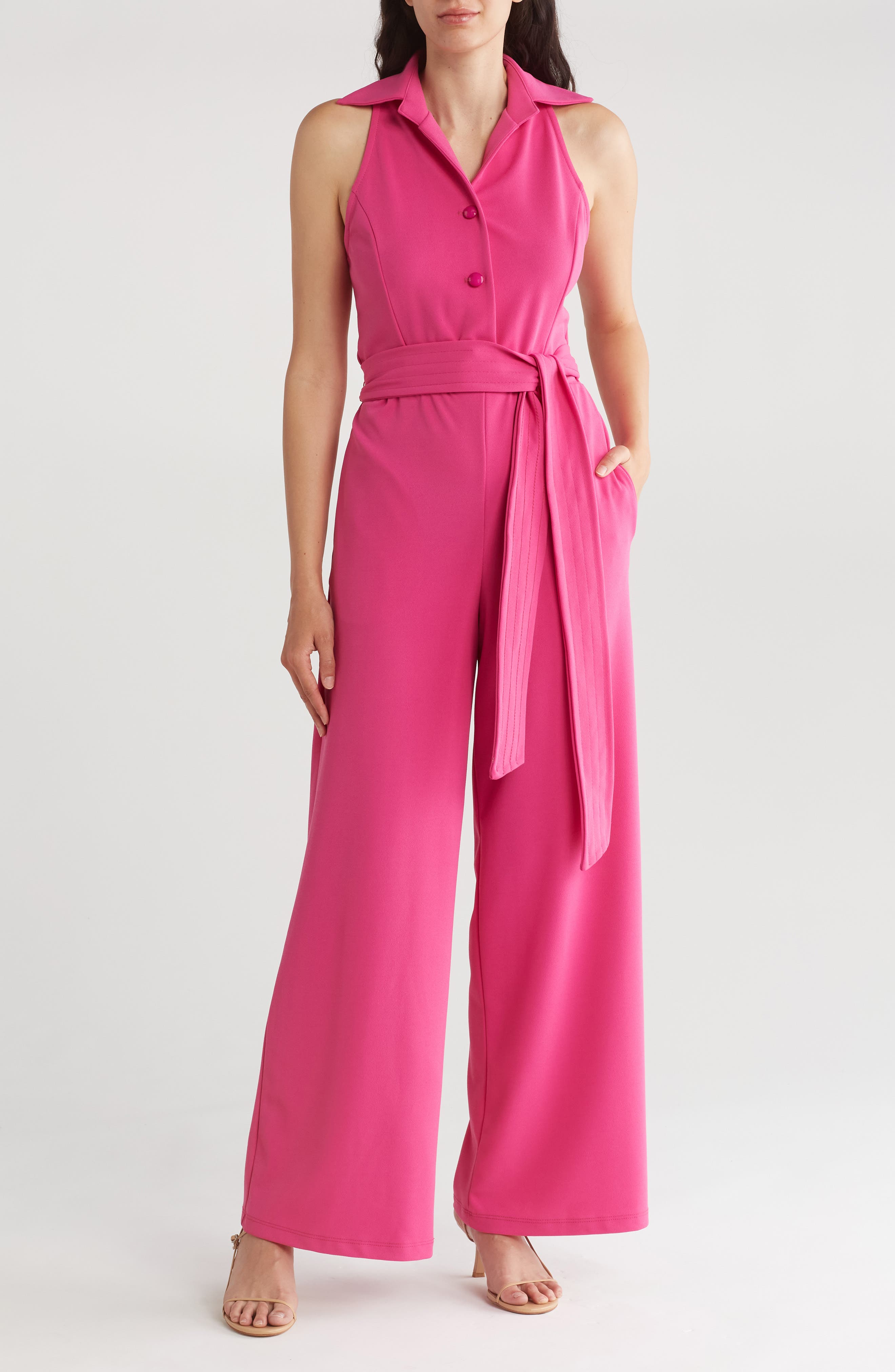 Marina Johnny Collar Jumpsuit