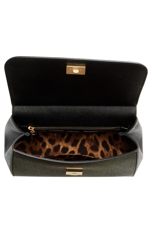 Dolce & Gabbana Dolce&gabbana Sicily Leather Top Handle Bag In 80999 Nero