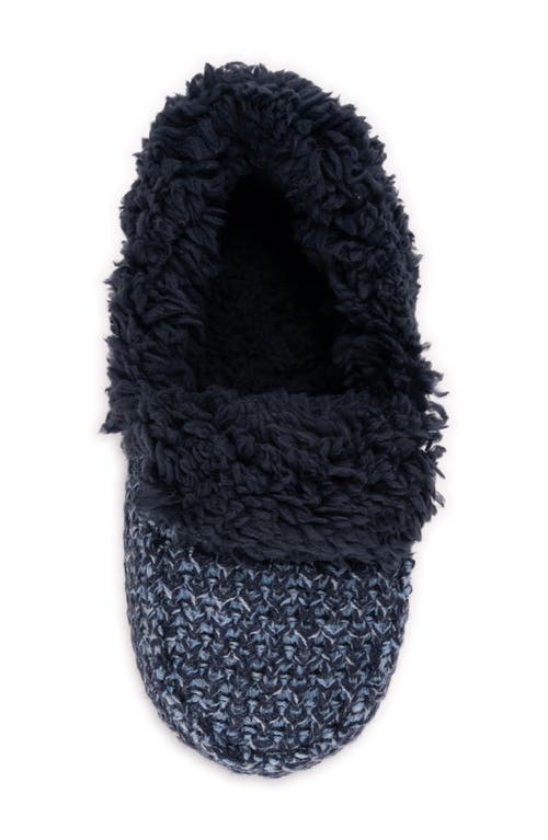 Muk Luks Anais Faux Fur Moccasin Slipper In Blue