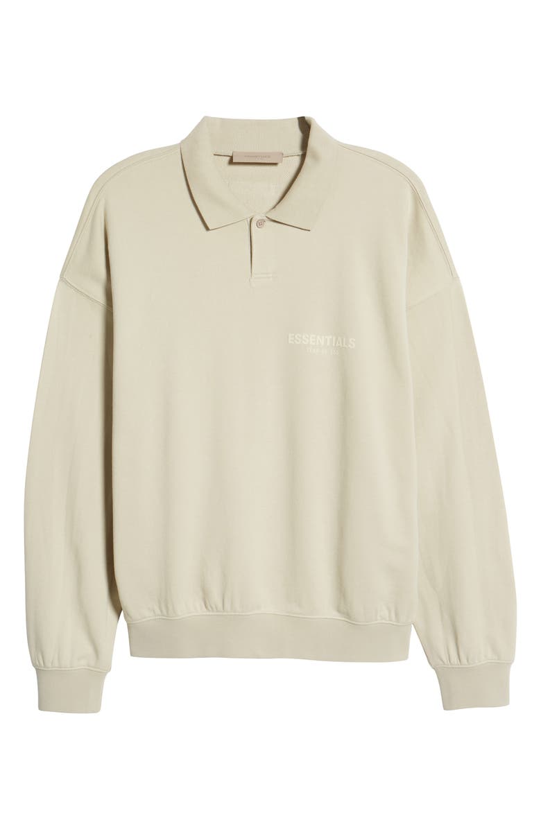 Fear of God Essentials Cotton French Terry Long Sleeve Polo Shirt