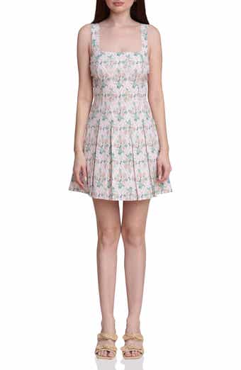 Avec Les Filles Paneled Stretch Cotton Mini Sundress