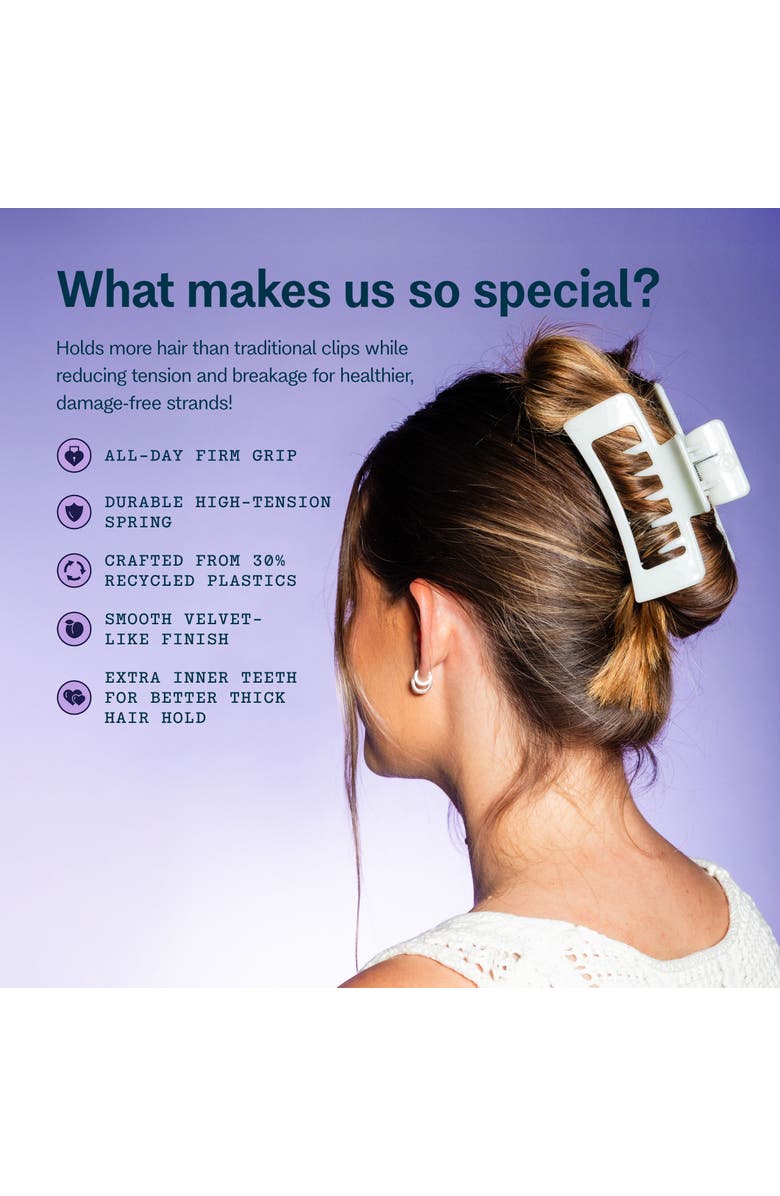 Gimme Beauty Thick Hair Extra Teeth Claw Clips, Alternate, color, Brown