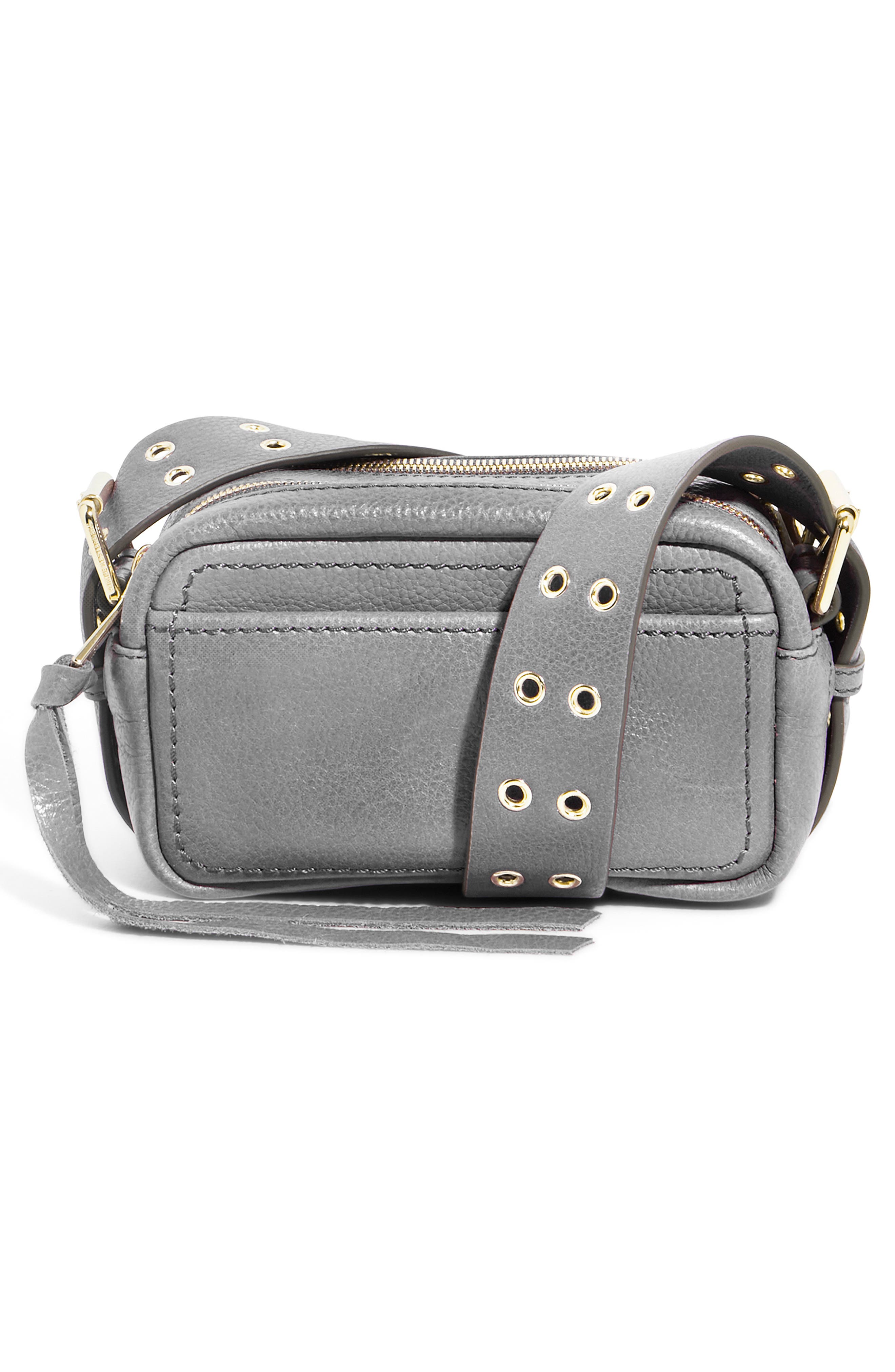 Cooper Leather Crossbody Bag, Alternate, color, COOL GREY
