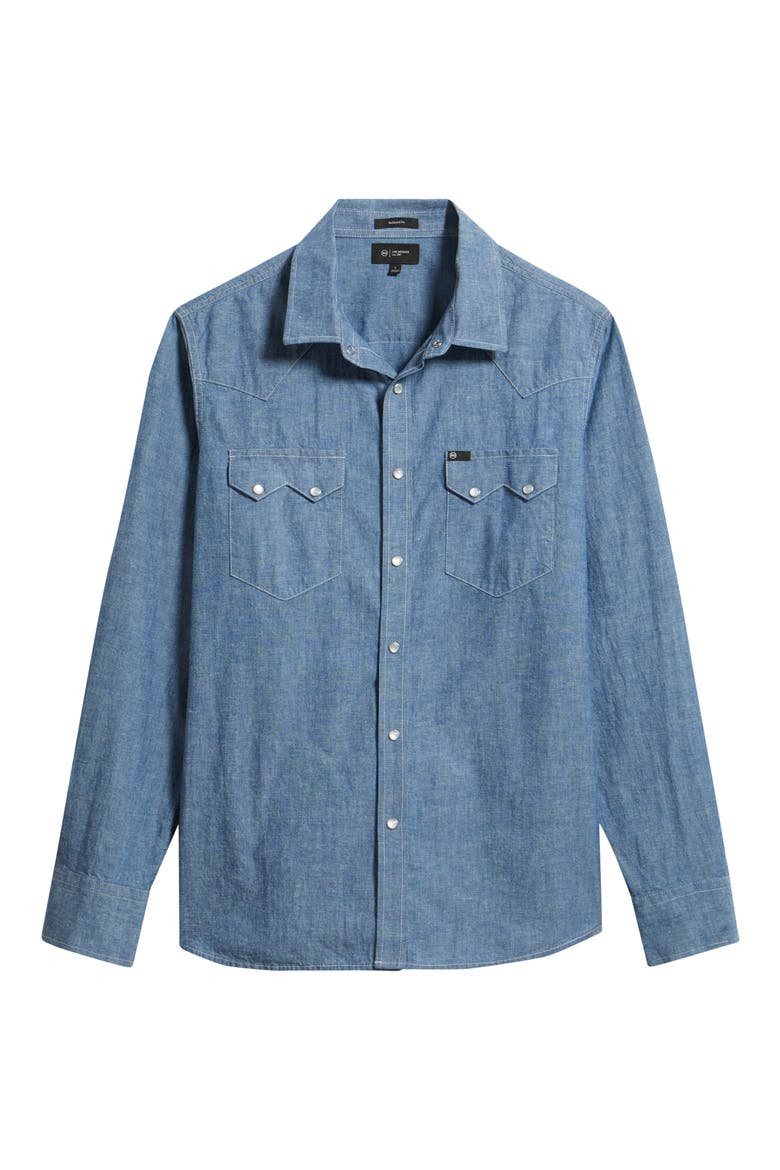 Brynner Western Denim Snap-Up Shirt, Alternate, color, DESERT DAWN