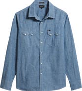 AG Brynner Western Denim Snap-Up Shirt