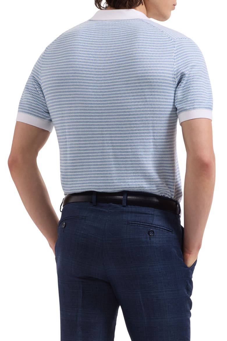 Johnny Collar Stripe Sweater, Alternate, color, PEACOCK