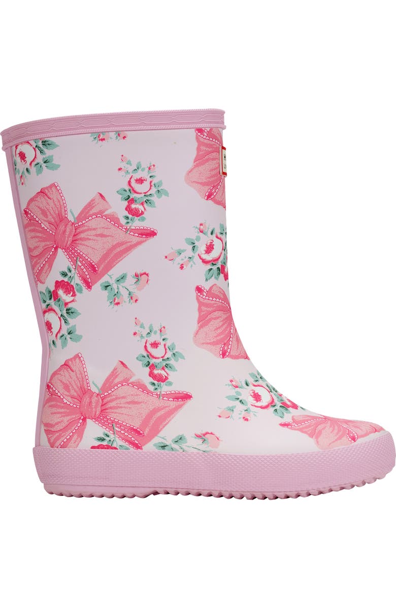 Hunter x LoveShackFancy Kids' First Classic Rain Boot, Alternate, color, Rosa Beaux Mint Pink