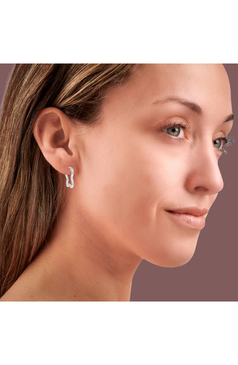 Donatello Gian Wiggle Hoop Earrings, Alternate, color, Silver