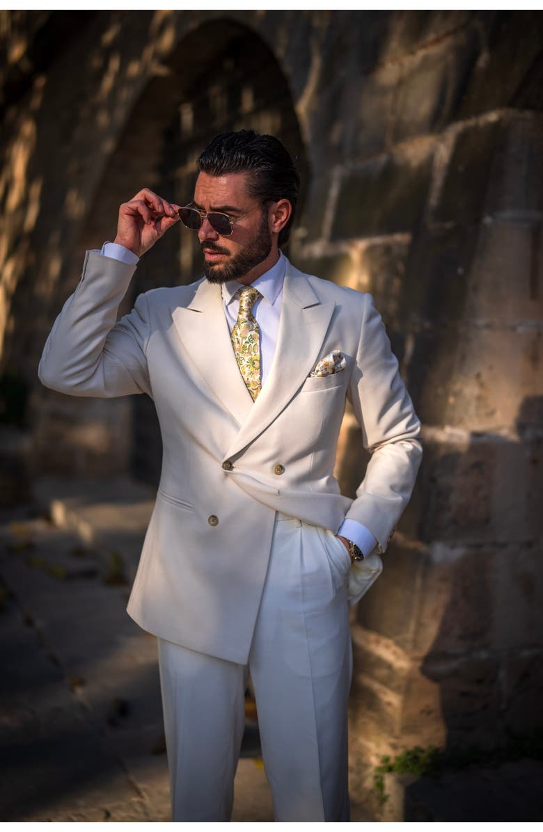 Elizabetta Catania - Printed Silk Tie for Men, Alternate, color, Yellow