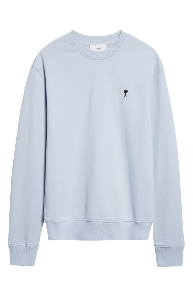 AMI PARIS Molleton Ami de Coeur Sweatshirt, Alternate, color, Sky