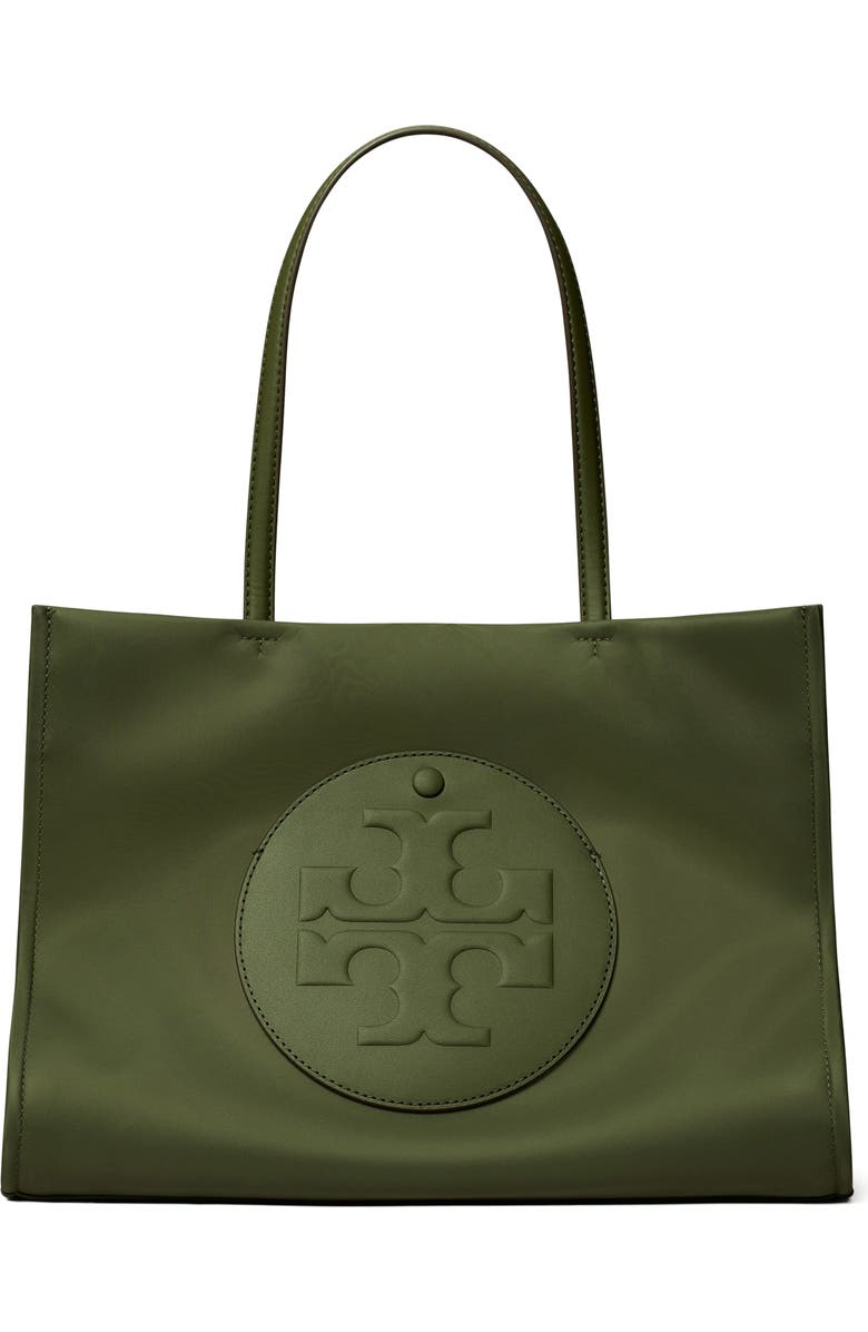 Tory Burch Ella Small Tote, Main, color, Olive Green