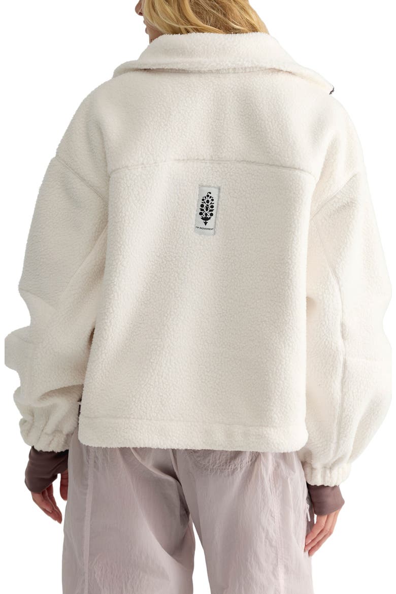 Hit the Slopes Stand Collar Fleece Jacket, Alternate, color, CREAM CLOUD