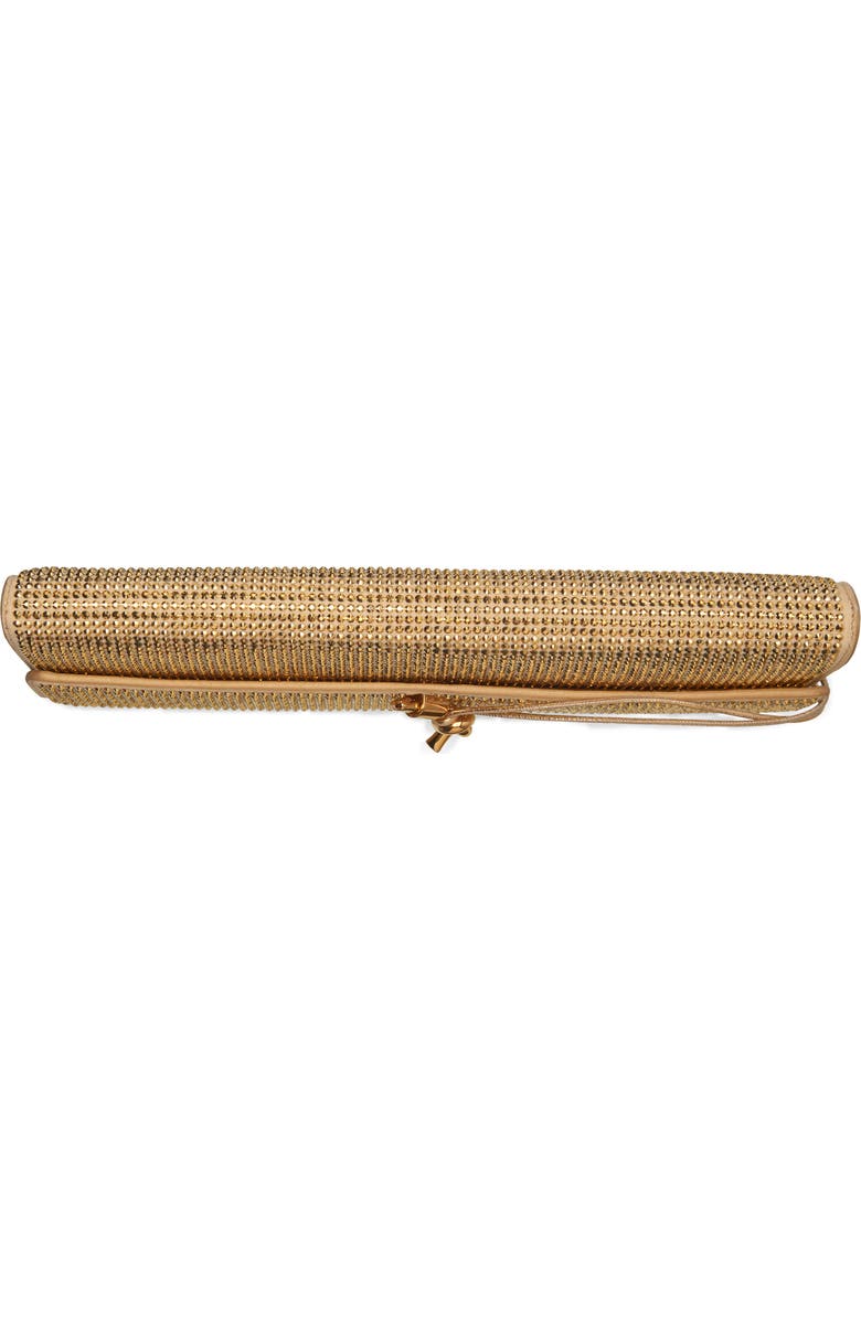 Bottega Veneta Long Andiamo Crystal Embellished Clutch, Alternate, color, 9776 Porridge / Gold