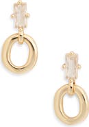 NORDSTROM RACK Baguette CZ Ring Drop Earrings