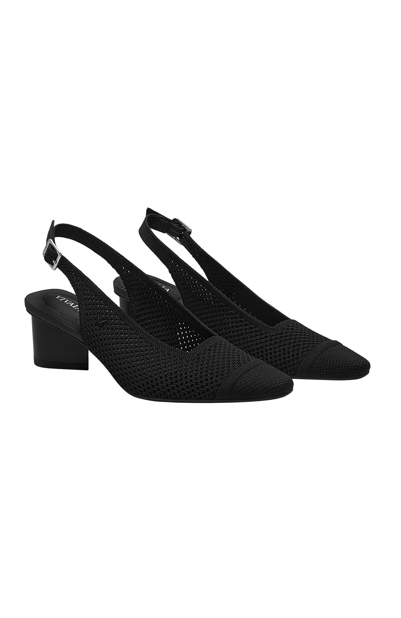 Pointed-Toe Slingback Sandals, Main, color, Black