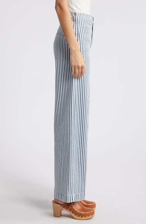 Frame Tailored Trouser In Seaport Stripe