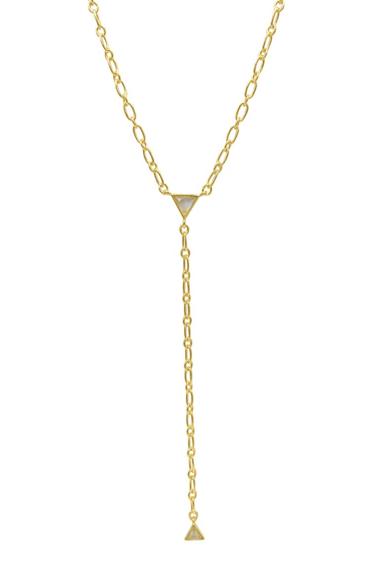 Moonstone Y-Necklace, Alternate, color, YELLOW