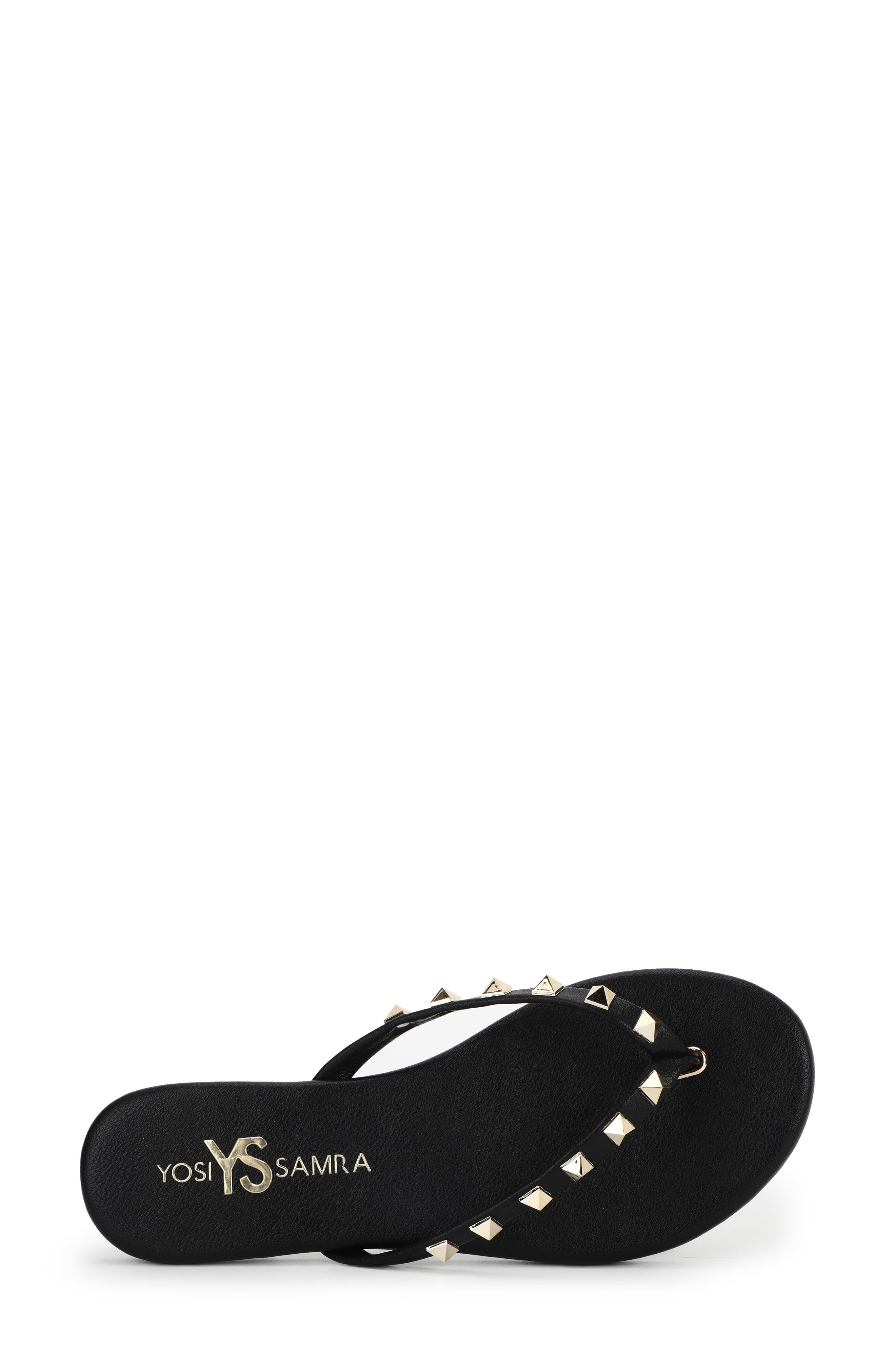 Yosi Samra Rivington Stud Flip Flop, Alternate, color, Black