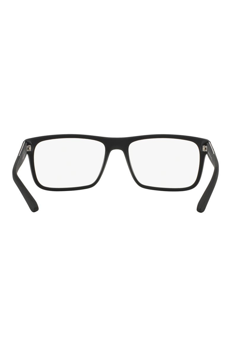 54mm Rectangular Optical Glasses, Alternate, color, RUBBER BLACK