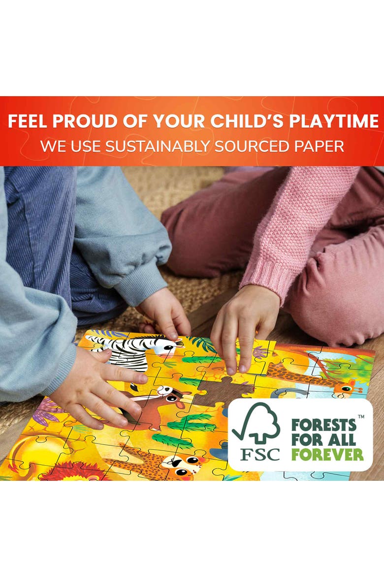 Kids 60 Piece Puzzle Set - Search & Find, Alternate, color, Animal Themes Set