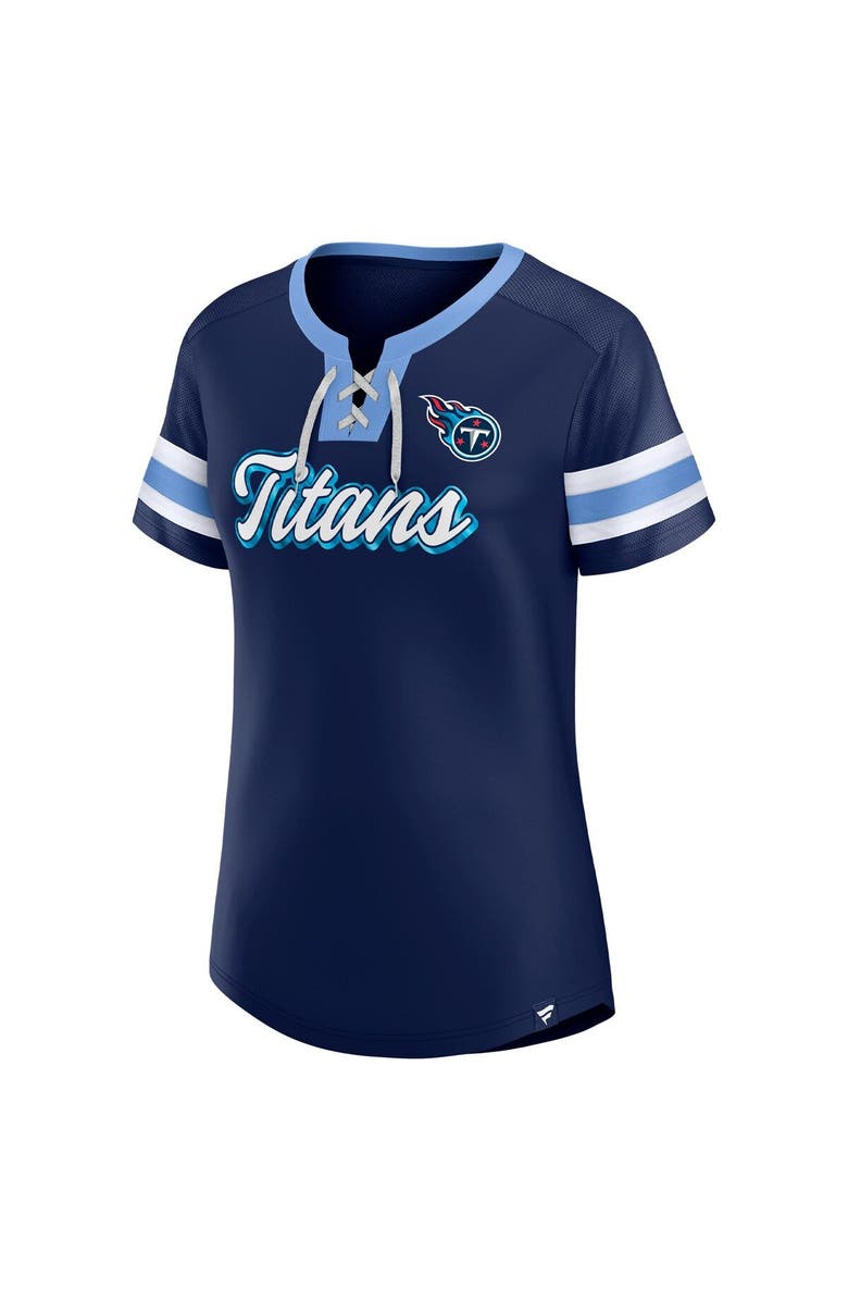 FANATICS Women's Fanatics Branded Navy Tennessee Titans Original State Lace-Up T-Shirt, Alternate, color, Navy