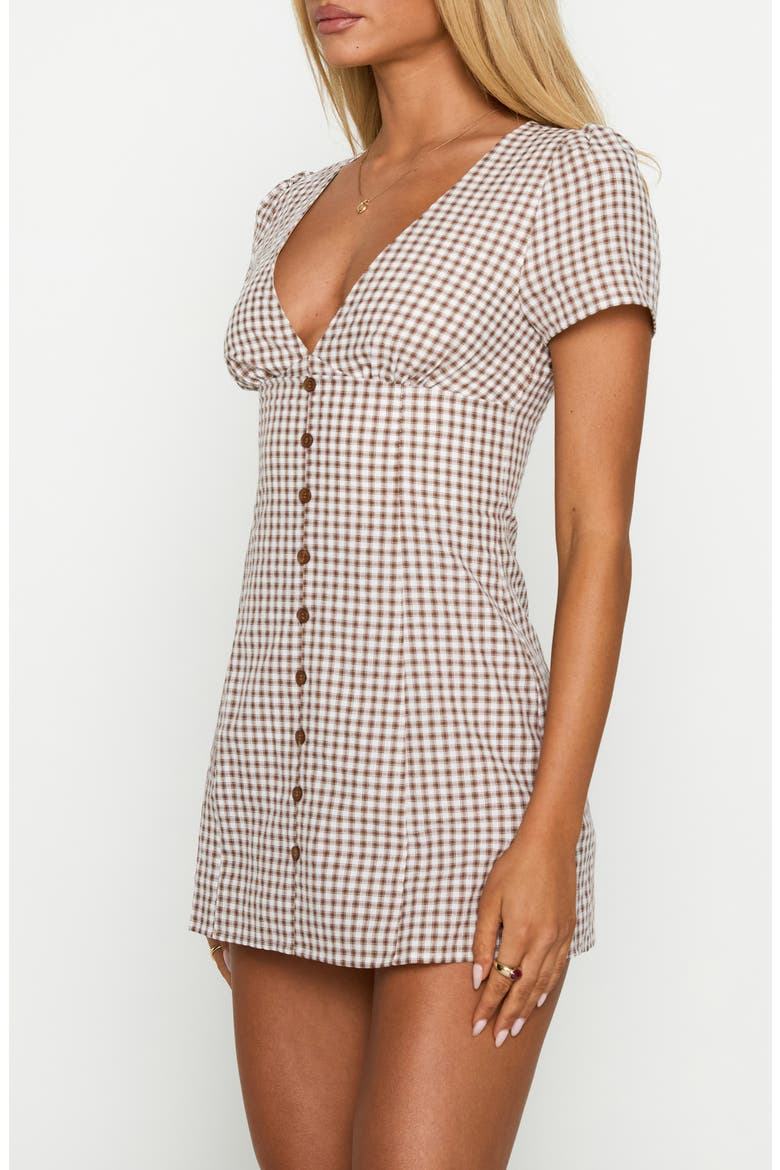 Loveliness Check Playsuit, Alternate, color, BROWN CHECK