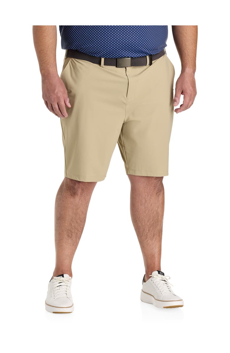 Callaway Big & Tall Flat-Front Golf Shorts, Main, color, Chinchilla