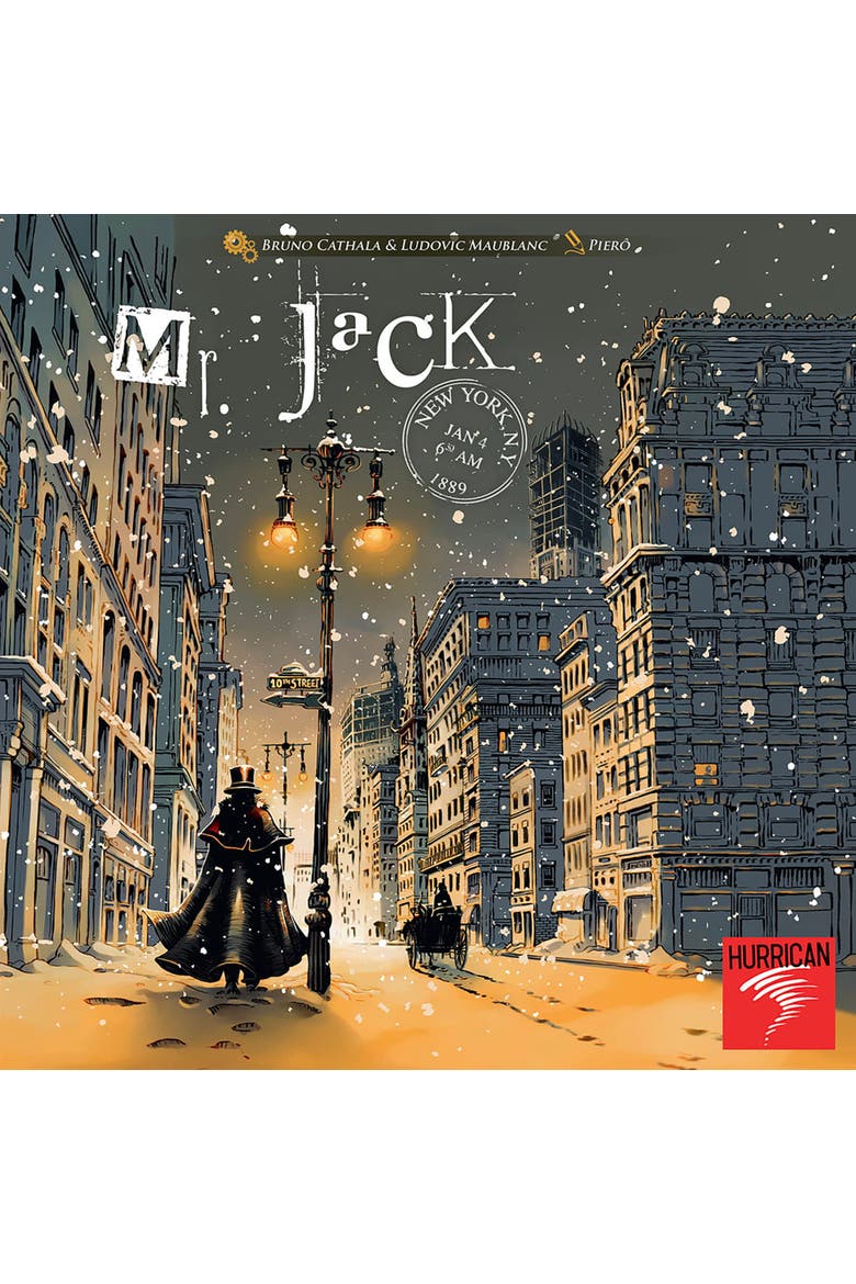 Mr. Jack New York Tactical Detective Board Game, Ages 14+, 2 Players, 30 Min, Alternate, color, Multicolored