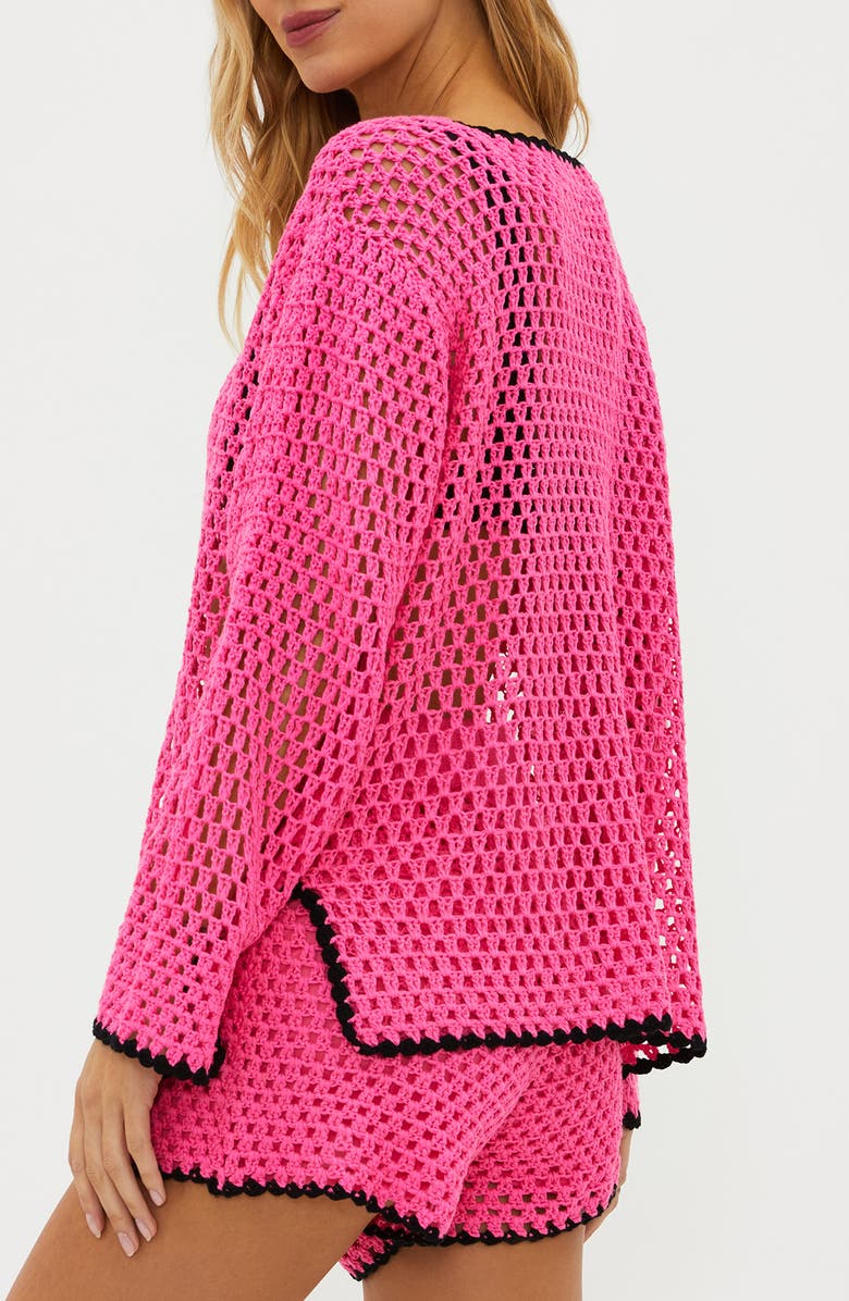 Beach Riot Blaise Crochet Cover-Up Sweater, Alternate, color,