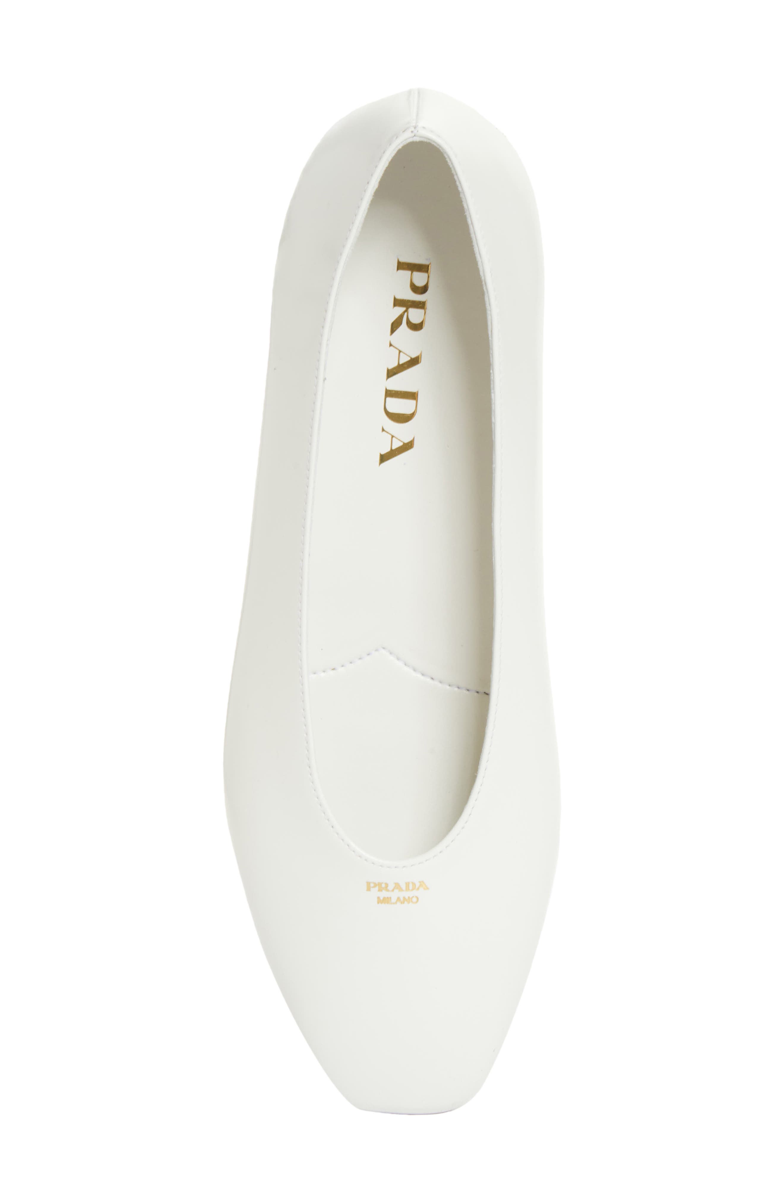 Ballerina Flat, Alternate, color, BIANCO