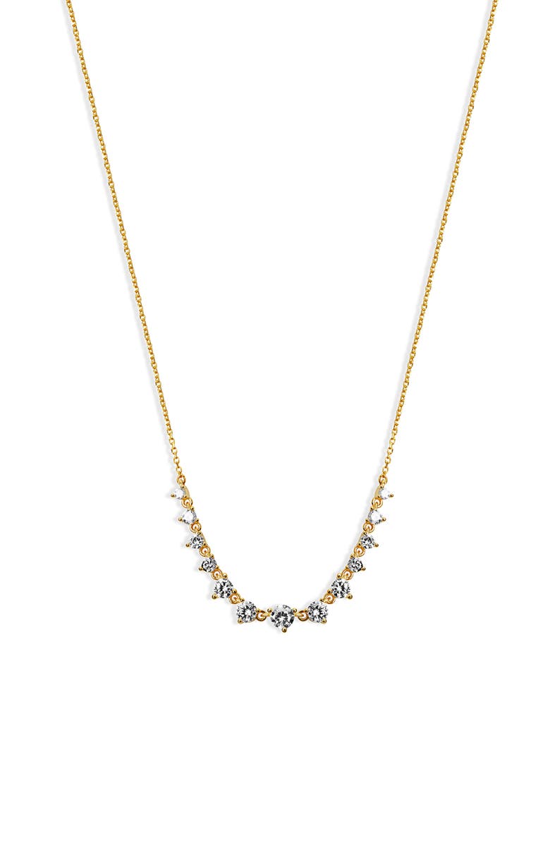 Argento Vivo Sterling Silver Gradient Stone Frontal Necklace, Main, color,