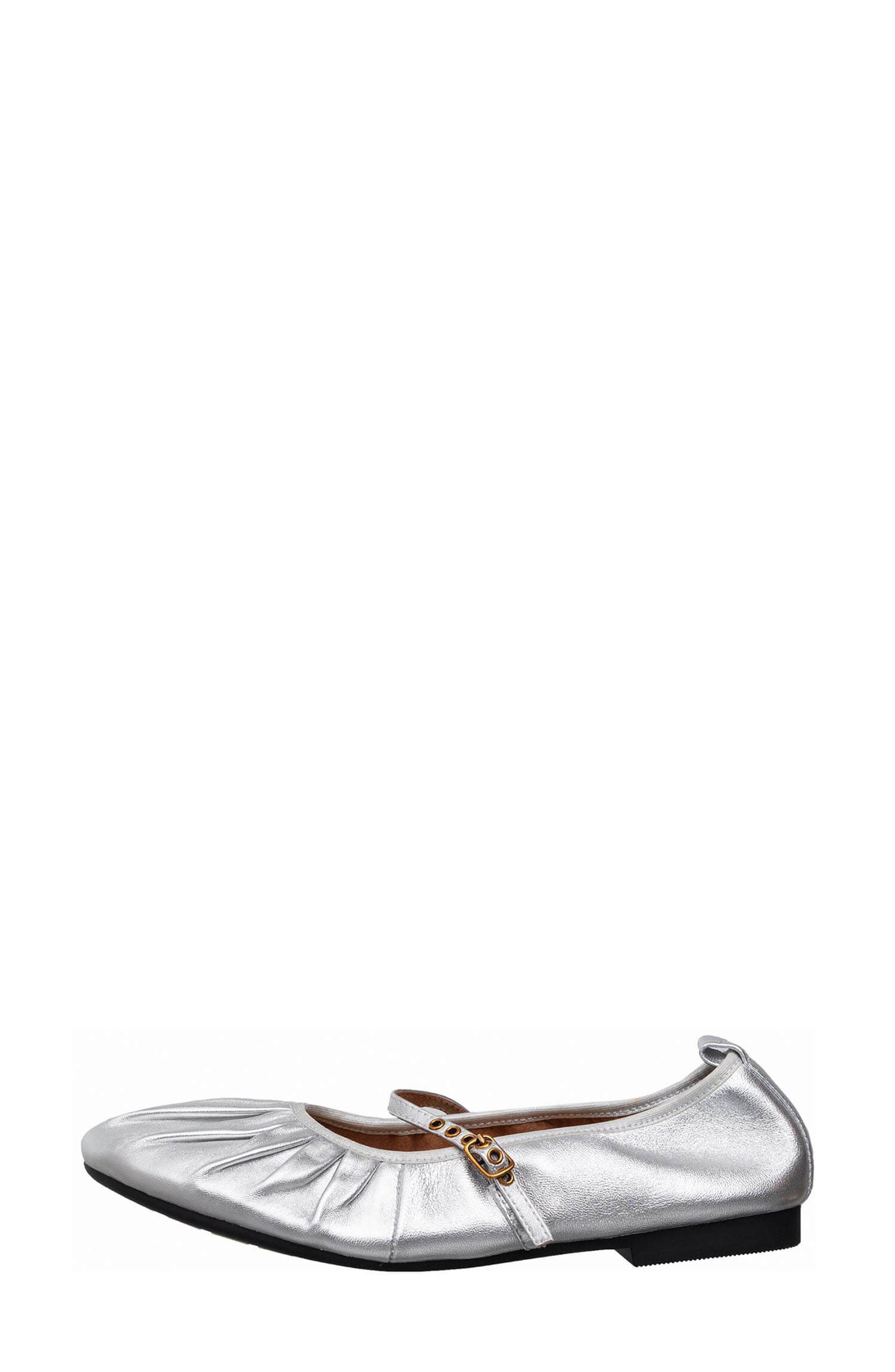 Mila Ballet Flat, Alternate, color, SILVER