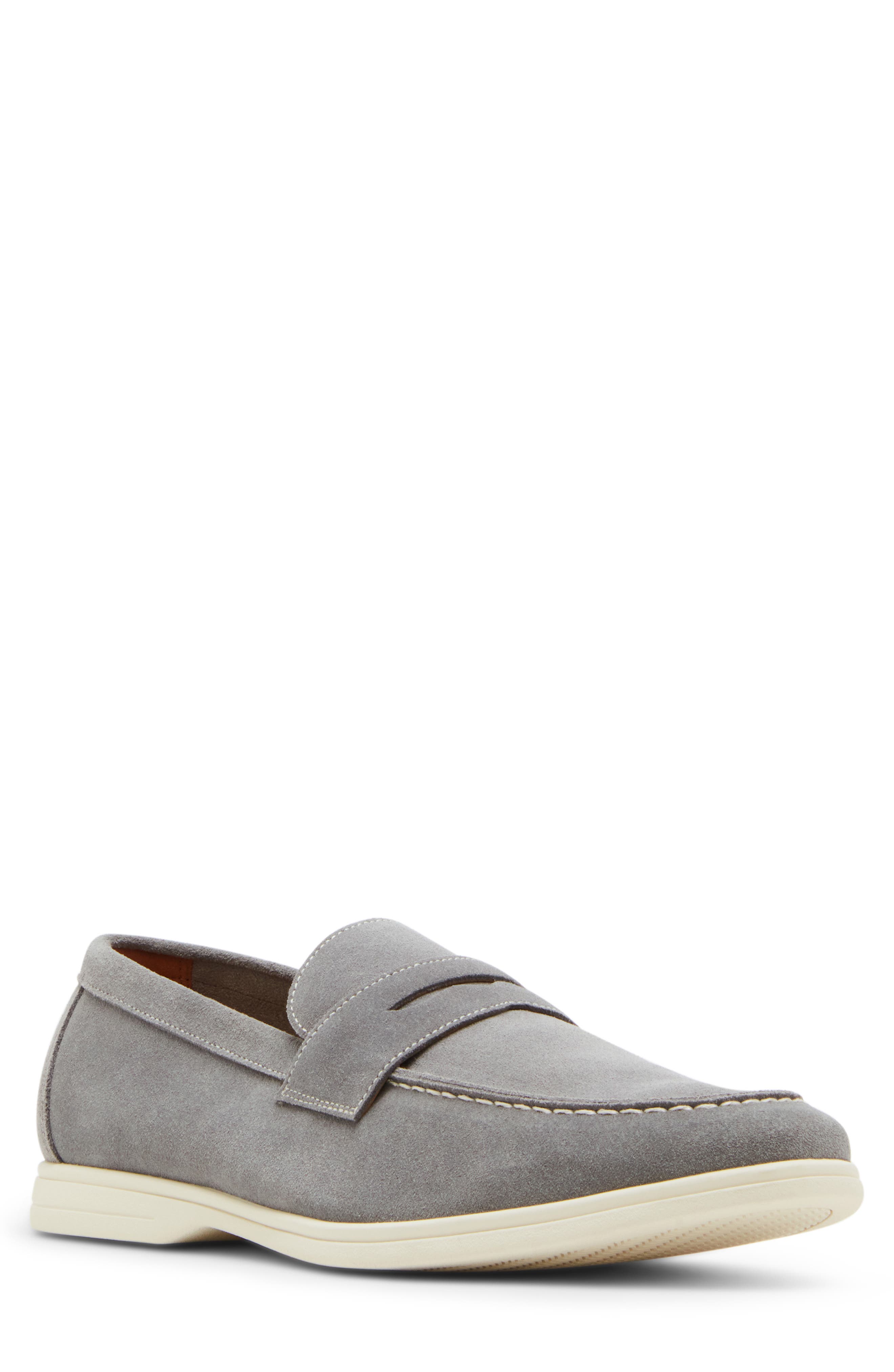 Steve Madden Laguna Penny Loafer, Main, color, Grey Suede