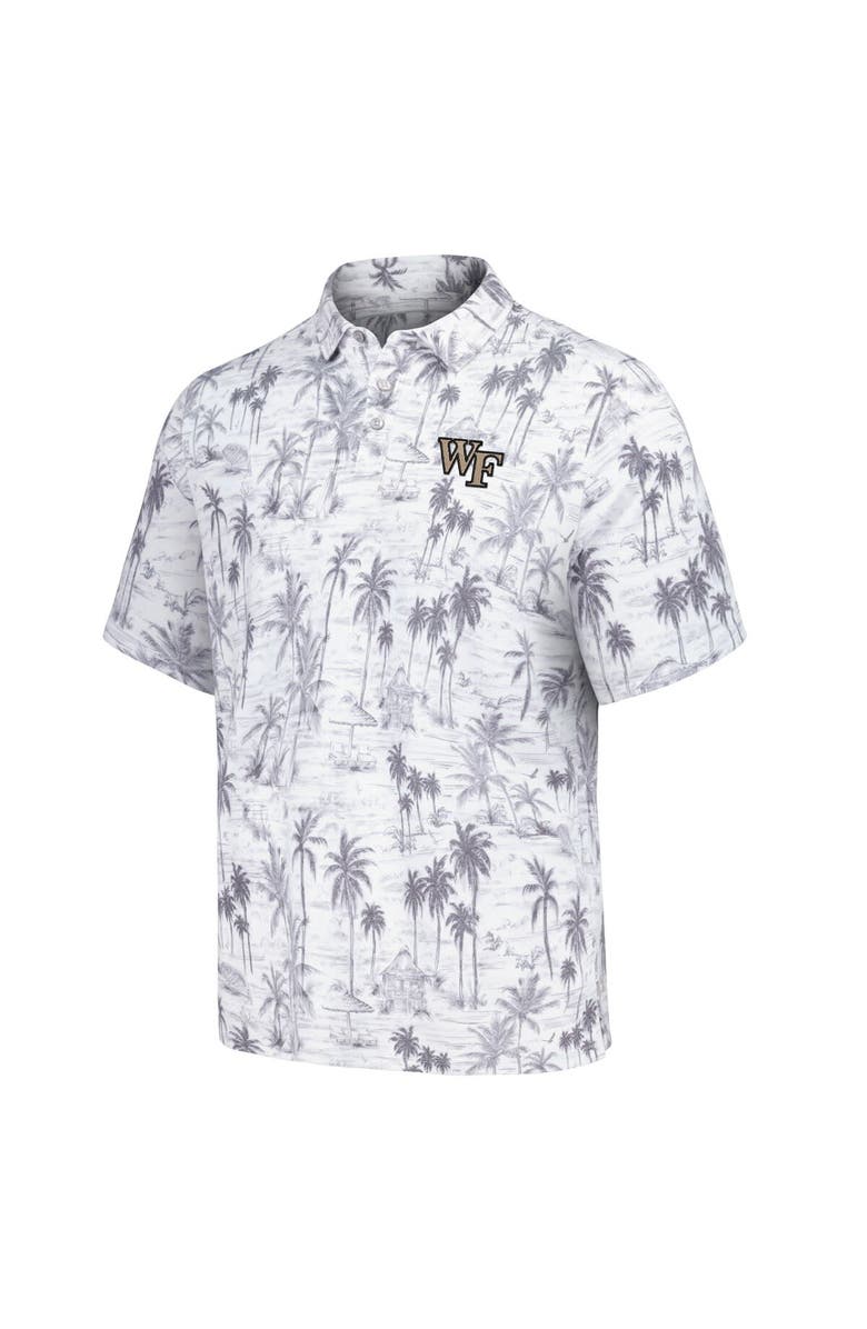 Tommy Bahama Men's Tommy Bahama Gray Wake Forest Demon Deacons Sport Cabana Shores IslandZone Tri-Blend Polo, Alternate, color,