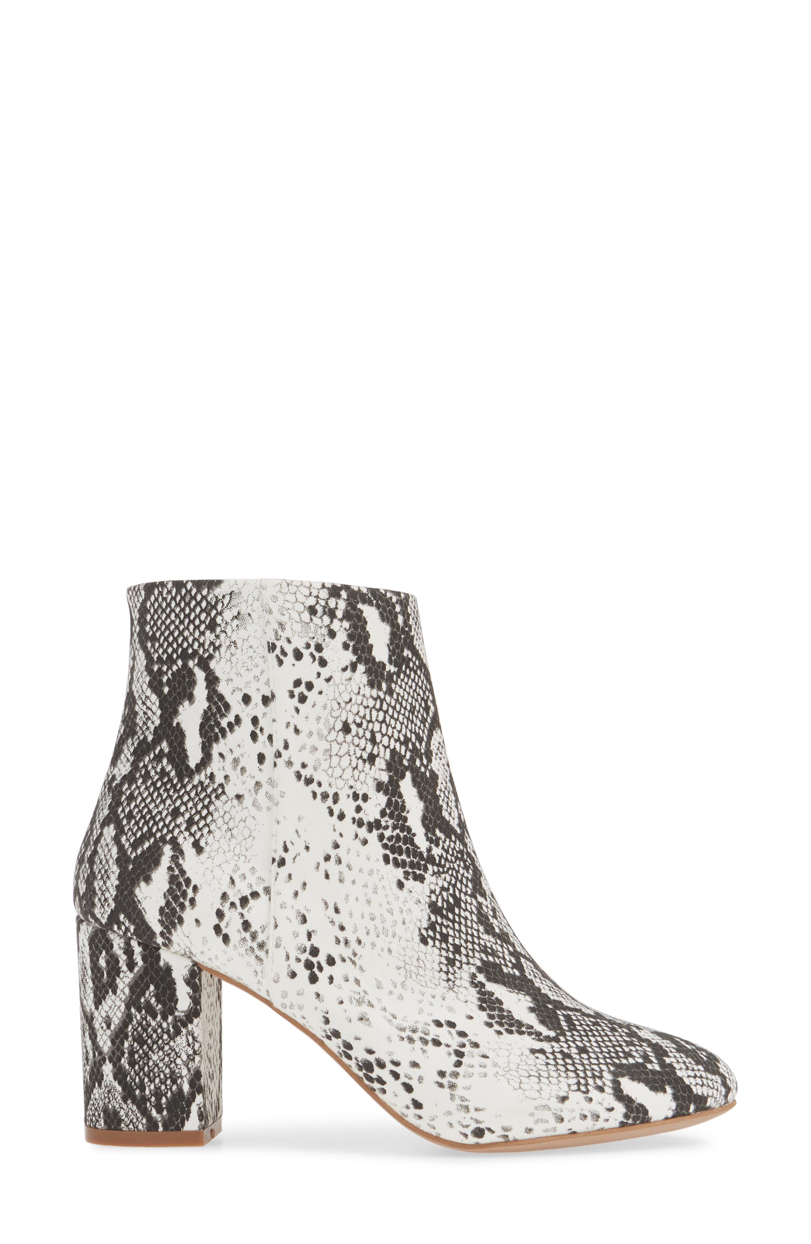 Band of Gypsies Andrea Bootie, Alternate, color, WHITE/ BLACK SNAKE PRINT