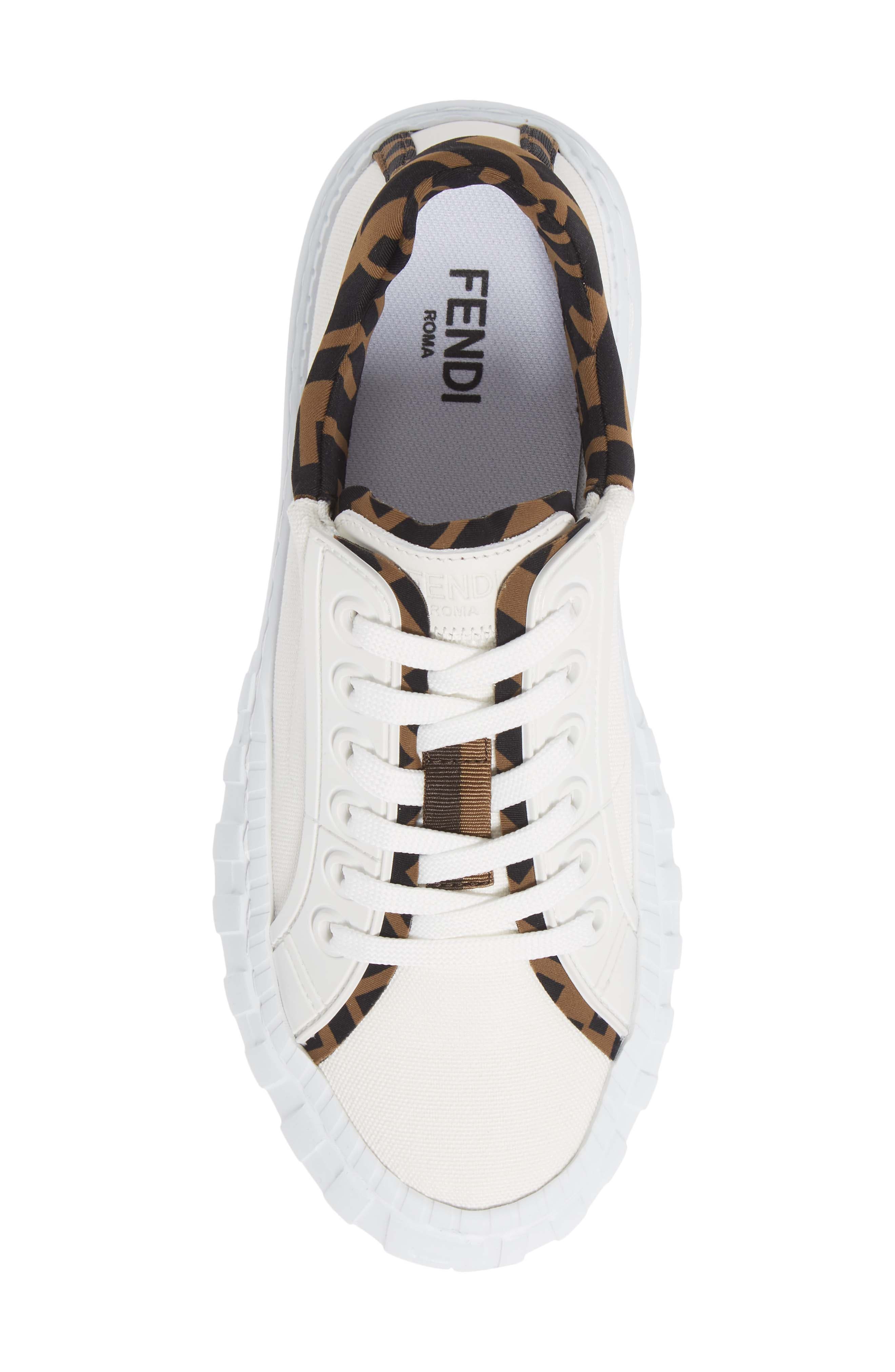 Fendi FF Logo Platform Sneaker, Alternate, color, 