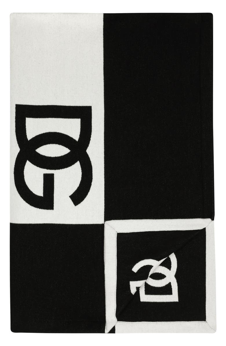 Dolce&Gabbana Logo Throw Blanket, Main, color,