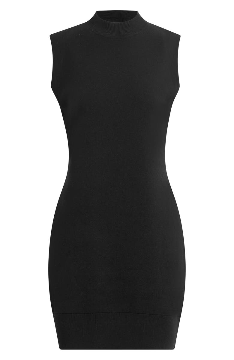Favorite Daughter Whitney Mock Neck Minidress, Alternate, color, Black