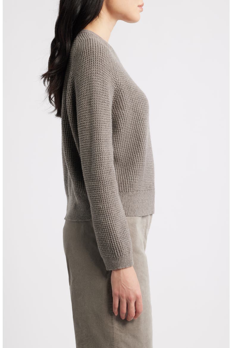 Organic Cotton & Cashmere Crewneck Sweater, Alternate, color, REED