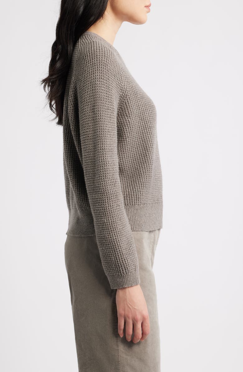 Eileen Fisher Organic Cotton & Cashmere Crewneck Sweater, Alternate, color, Reed