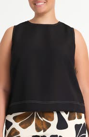Estelle Shae Sleeveless Linen Blend Top