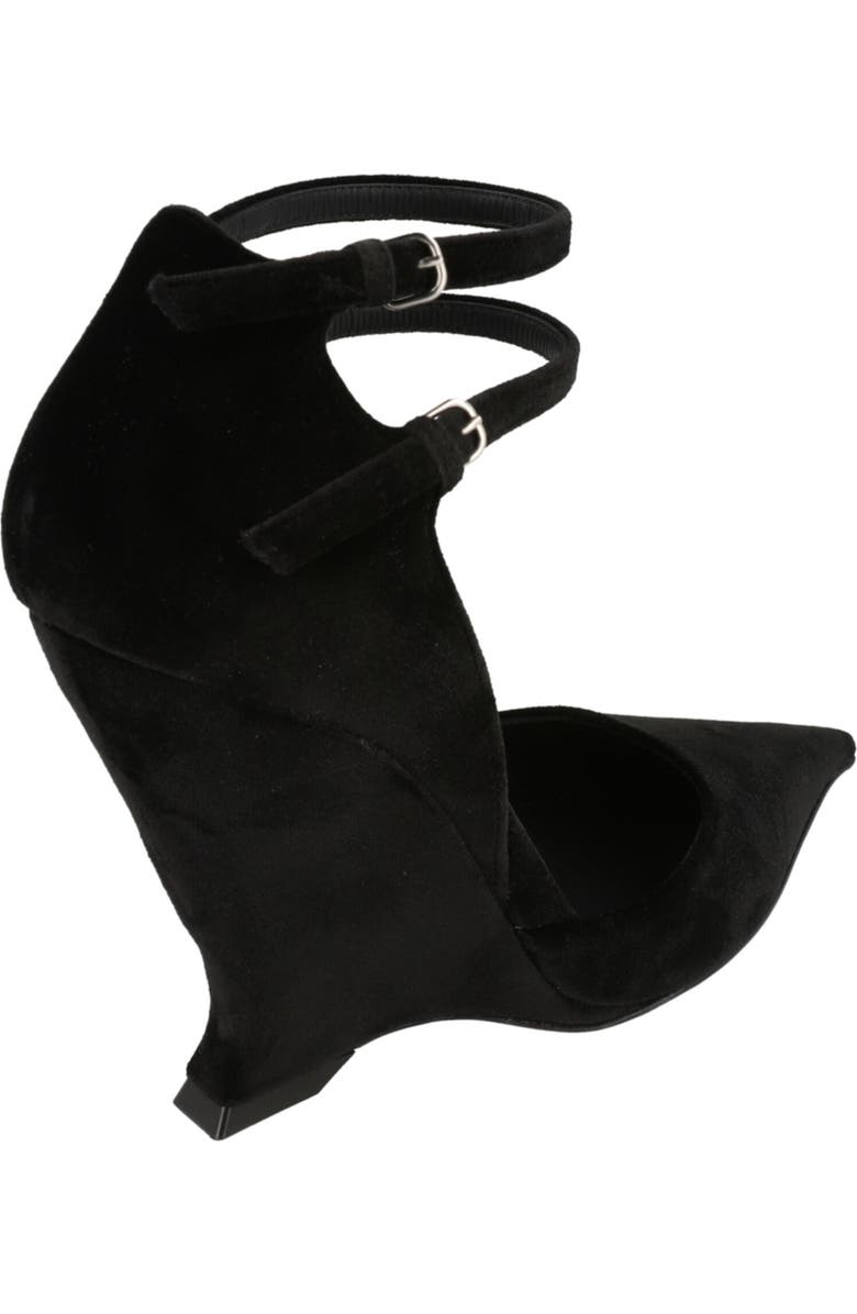 FERRAGAMO Vidya Suede Wedge Pump, Alternate, color, Black