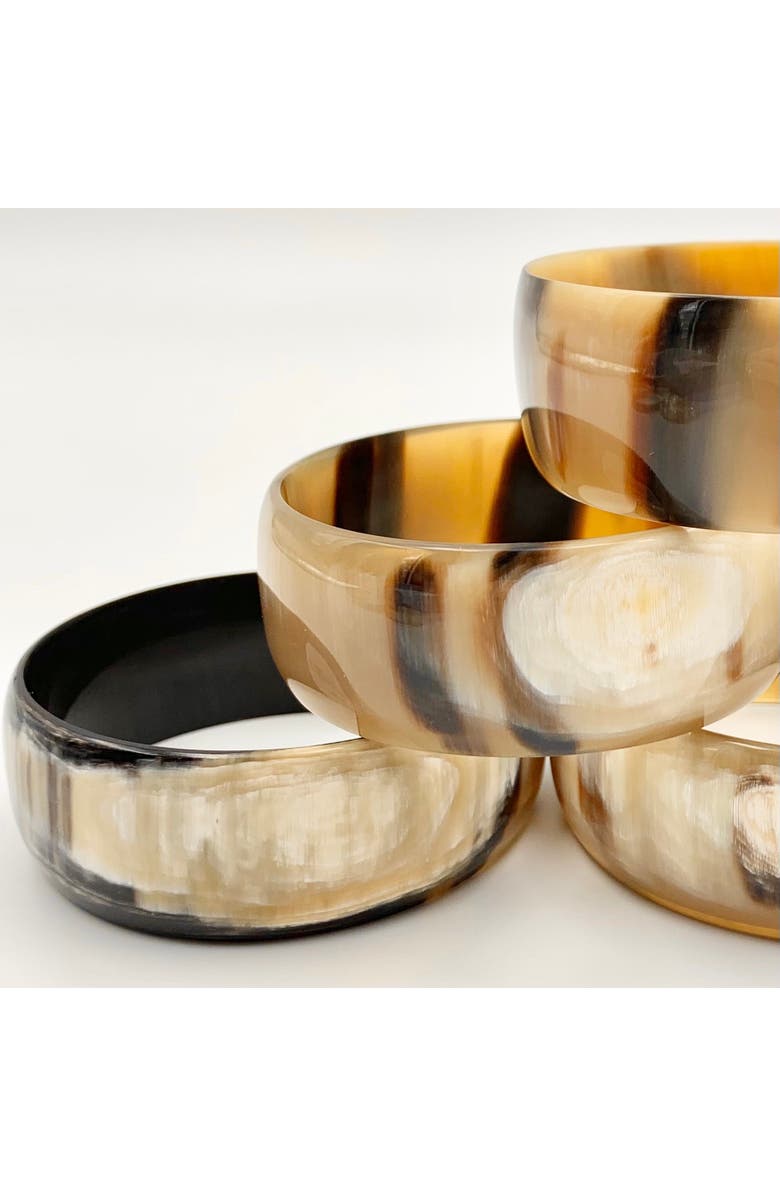 Maadili Collective Horn Bangle - Wide, Alternate, color, Natural