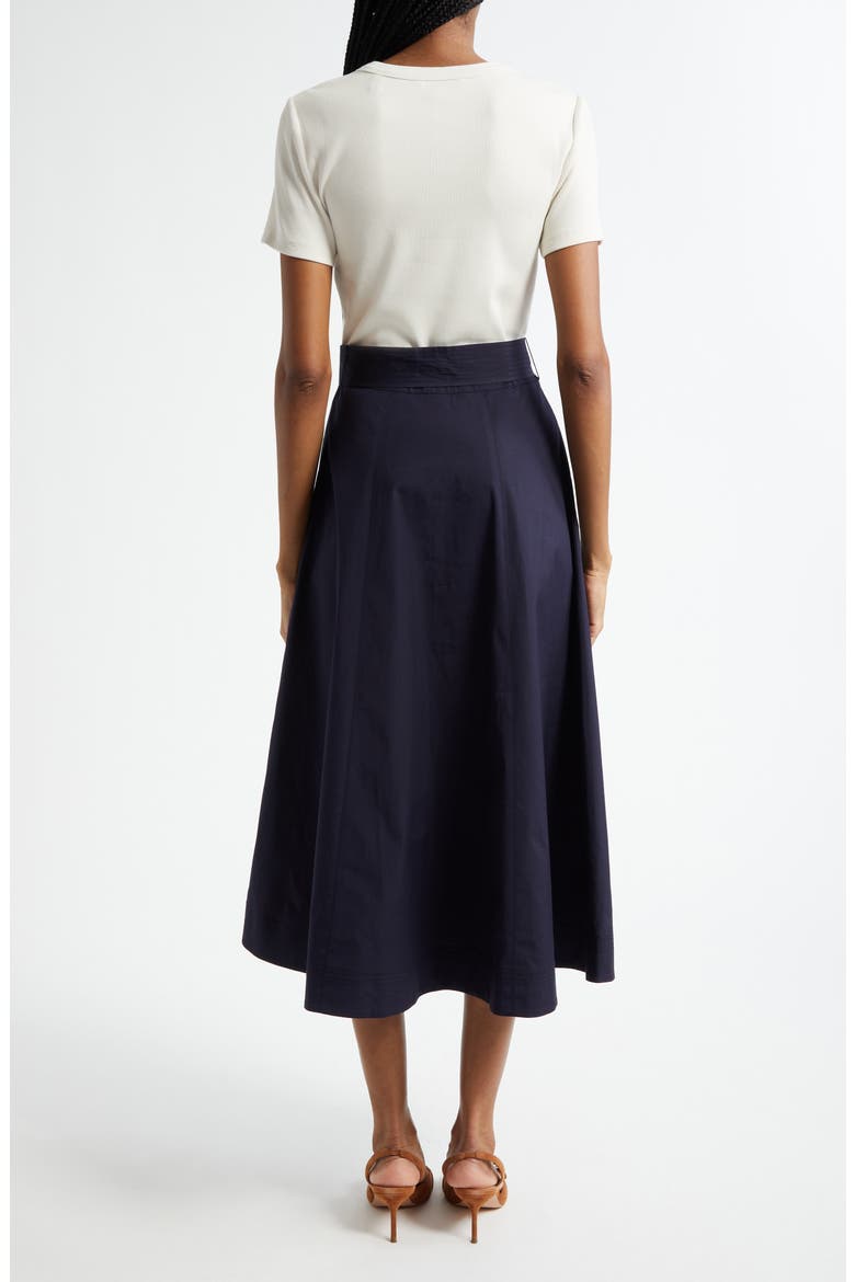 Facia Mixed Media Dress, Alternate, color, ECRU/ NAVY