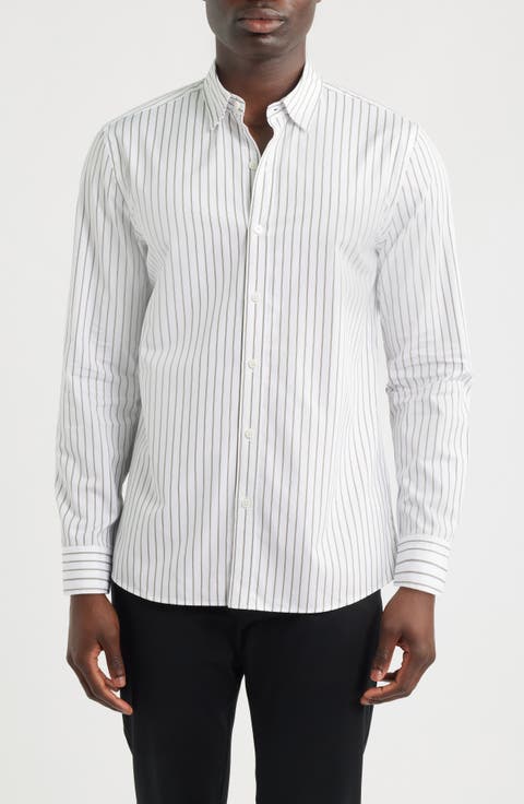 Stripe Regular Fit Cotton Button-Up Shirt